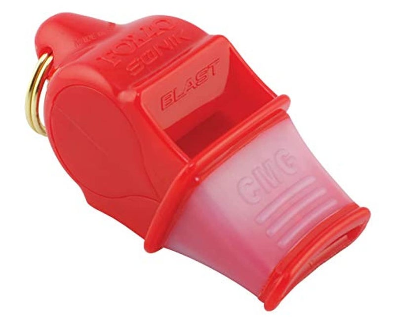 Fox 40 Sonik Blast CMG Whistle with Lanyard, Red - Image 1